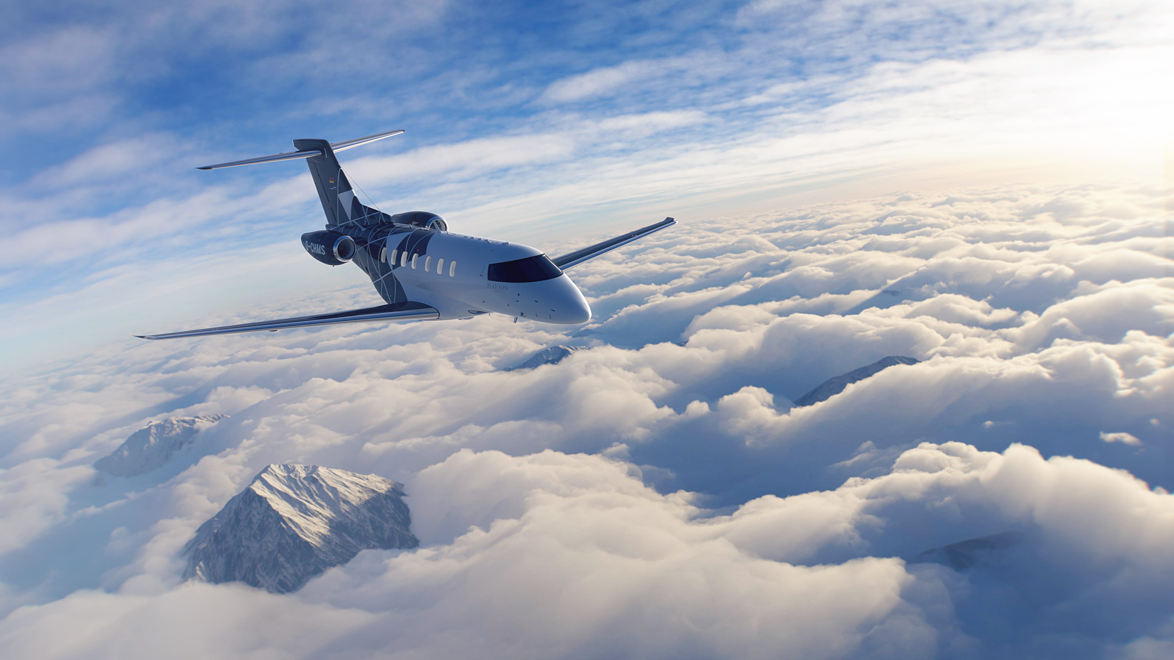 Pilatus PC-24 ueber den Wolken